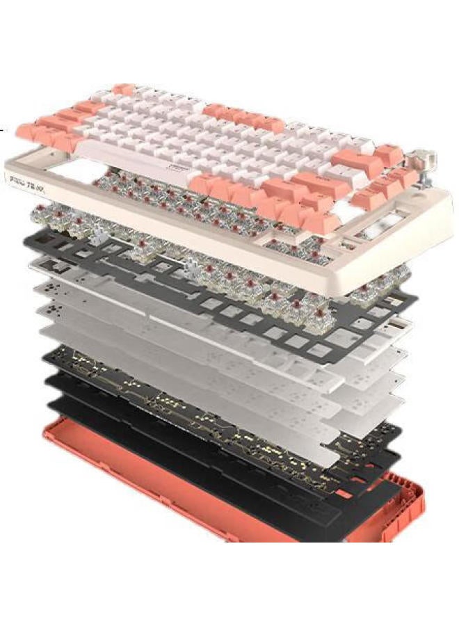 Cherry Pixiu75 Customizable Keyboard, Gasket 2.4G Bluetooth Tri-Mode Wireless Rgb, Hot-Swappable, Gaming Keyboard, Black, Brown Switch - Image 3