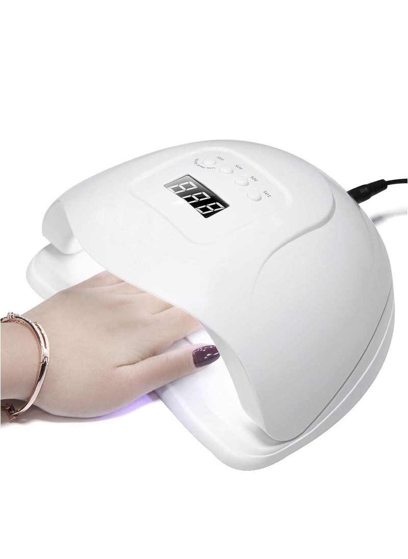 SKY-TOUCH - Professional Gel Polish LED Nail Dryer Lamp Nail Dryer Sun X5 Plus 5120W/150W/180W (Max) 100-240V 50/60Hz LED Nail Lamp for Professional Manicure Salon Nails Polish Curing Manicure Pedicure and Nail Arts Tools White - Image 1