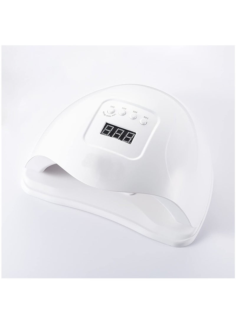 SKY-TOUCH - Professional Gel Polish LED Nail Dryer Lamp Nail Dryer Sun X5 Plus 5120W/150W/180W (Max) 100-240V 50/60Hz LED Nail Lamp for Professional Manicure Salon Nails Polish Curing Manicure Pedicure and Nail Arts Tools White - Image 1