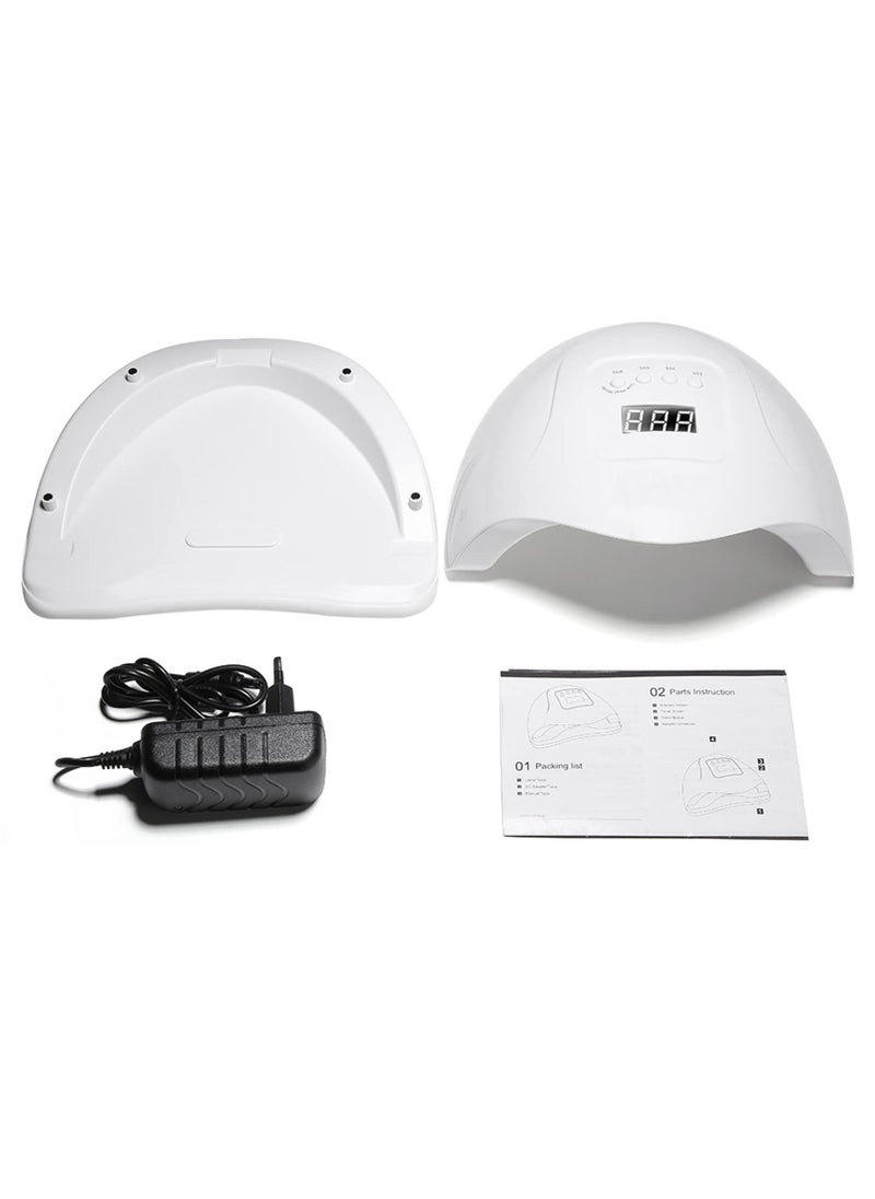SKY-TOUCH - Professional Gel Polish LED Nail Dryer Lamp Nail Dryer Sun X5 Plus 5120W/150W/180W (Max) 100-240V 50/60Hz LED Nail Lamp for Professional Manicure Salon Nails Polish Curing Manicure Pedicure and Nail Arts Tools White - Image 1
