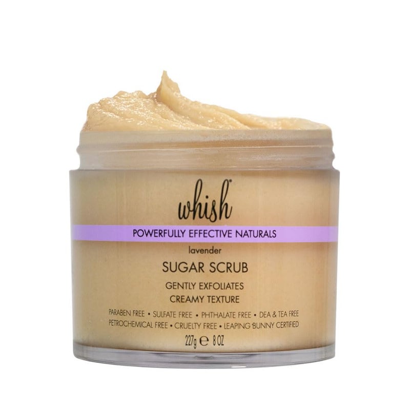 Whish Beauty Lavender Exfoliating Sugar Scrub - Body Scrub for Women - Brown Sugar Exfoliator with Raspberry, Aloe, & Shea Butter - Gentle on All Skin Types - Paraben & Sulfate Free - 8 oz - Image 4