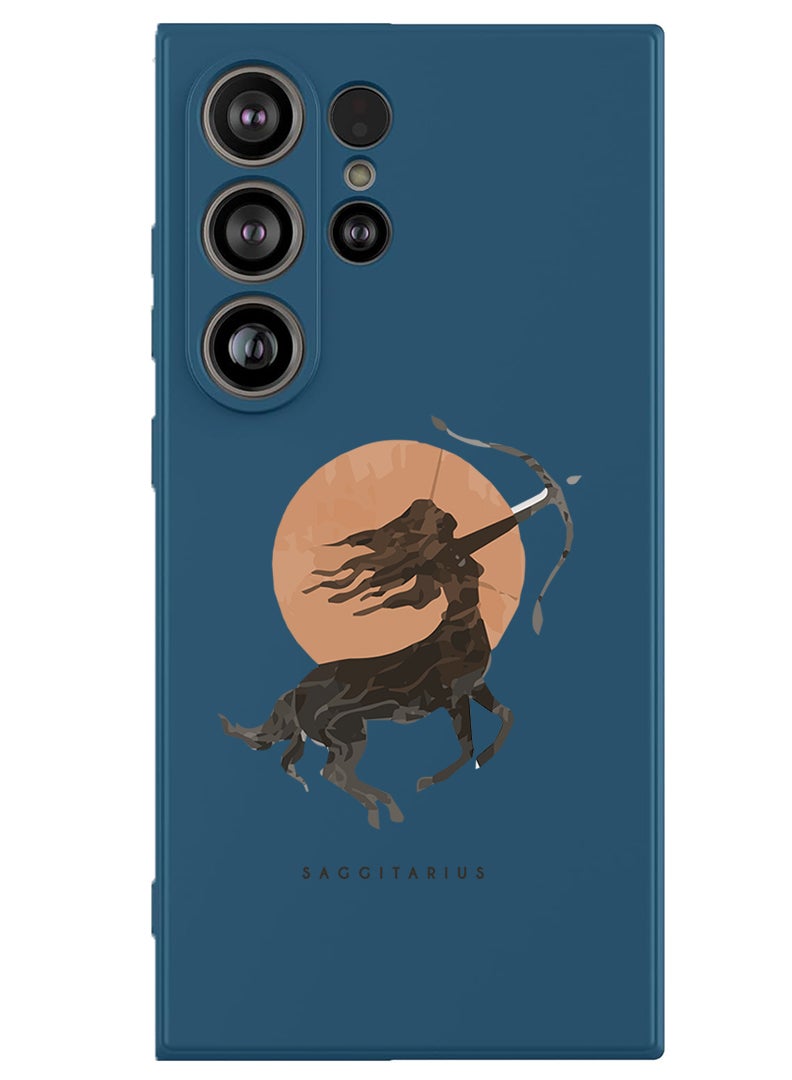 Theodor Protective Slim Fit Case Liquid Silicone Cover with Full Body Protection Anti-Scratch Shockproof Case For Samsung Galaxy S25 Ultra (Blue) - Sagittarius - Image 1