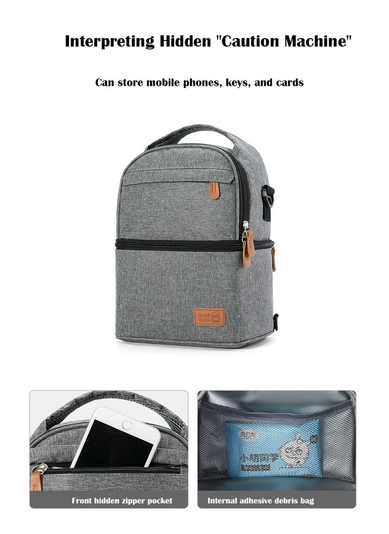 Arabest - Bag Backpack [Multifunction Waterproof Travel Back Pack] Maternity Baby Nappy Changing Bag Ideal for Mom and Dad, Large Capacity and Stylish Organiser for Baby Care - Grey - Image 1