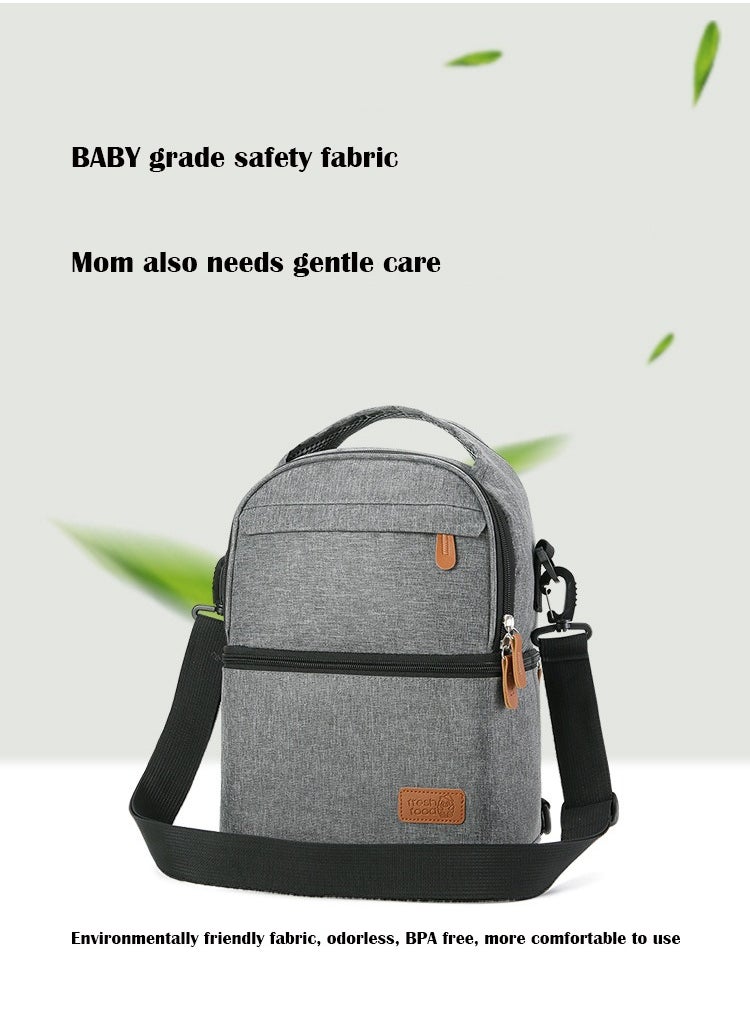 Arabest - Bag Backpack [Multifunction Waterproof Travel Back Pack] Maternity Baby Nappy Changing Bag Ideal for Mom and Dad, Large Capacity and Stylish Organiser for Baby Care - Grey - Image 1