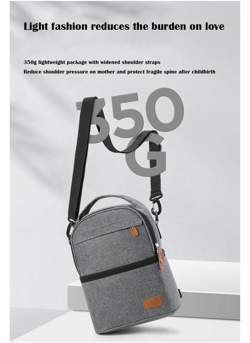 Arabest - Bag Backpack [Multifunction Waterproof Travel Back Pack] Maternity Baby Nappy Changing Bag Ideal for Mom and Dad, Large Capacity and Stylish Organiser for Baby Care - Grey - Image 1