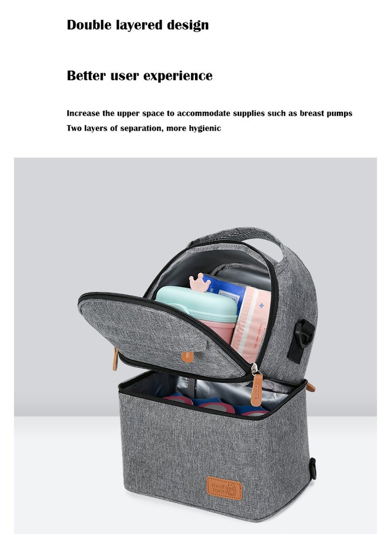 Arabest - Bag Backpack [Multifunction Waterproof Travel Back Pack] Maternity Baby Nappy Changing Bag Ideal for Mom and Dad, Large Capacity and Stylish Organiser for Baby Care - Grey - Image 1