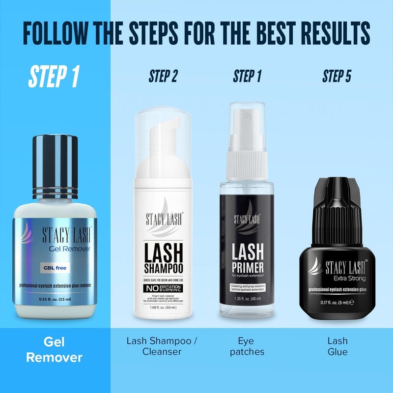 Stacy Lash GEL REMOVER for Eyelash Extension Glue 15 ml/Fast Adhesive Dissolution time - 60. - Image 5