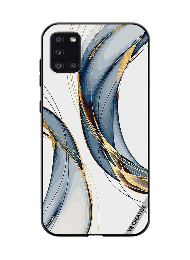 VR CREATIVE Protective Case Cover For Samsung Galaxy A31 Digital Art Layers Design Multicolour - Image 1