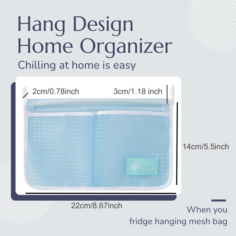 MOLANLY 4PCS Refrigerator Door Organizer Set, Fridge Hanging Mesh Bag for Kitchen , Household Sundries Sorting Bag, Only for Small Objects Containers - Image 5