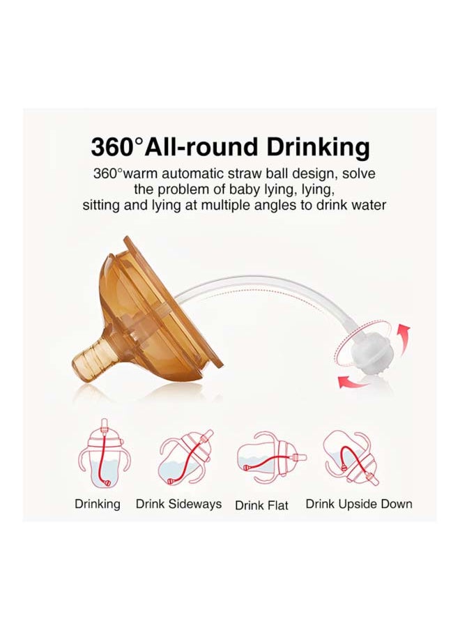 Baby Silicone Bottle With Handle Straw 150 ML