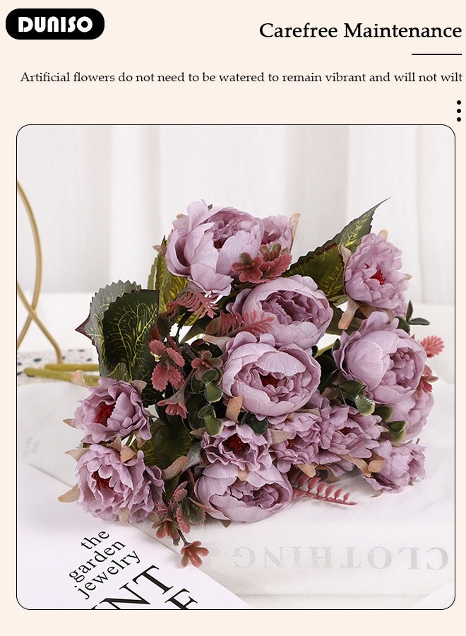 DUNISO زهور صناعية زينة مراكز الطاولات زهور توليب مزيفة باقات حرير ترتيب للمنزل الغرفة المكتب الم party زينة الطاولة زهور زينة مراكز الطاولات للزفاف - Image 5