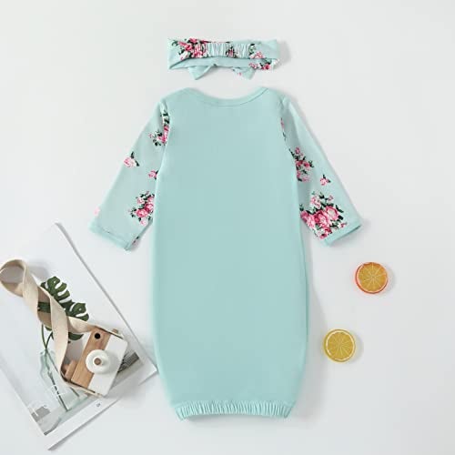 AMAWMW Newborn Baby Girl Little Sister Sleeper Gown Stripe Long Sleeve Nightgown Pajamas Gifts Stuff Essential Outfit - Image 3