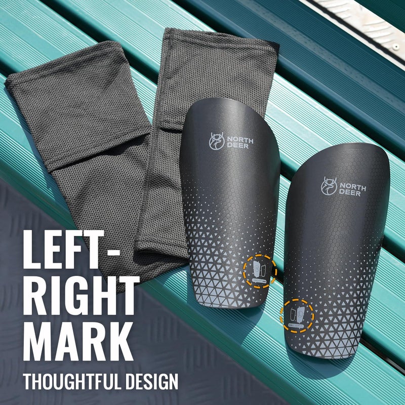 Northdeer Soccer Shin Guards for Kids Adults. Sleeves with Optimized Insert Pocket - Protective Soccer for Boys Girls Men - Image 4