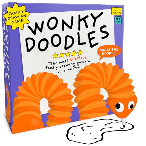 Lucky Egg Wonky Doodles  Hilarious Drawing Games for Family Game Night  Parties  Family Board Games for Adults with Wonky Doodler 150 Word Cards  Whiteboard  Best Family Games for Ages 8 - Image 1