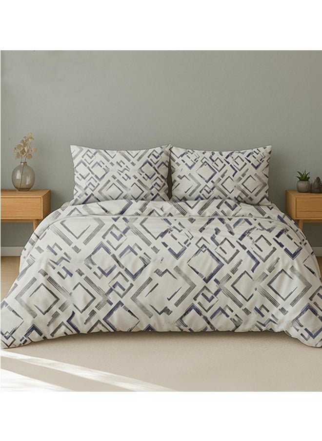 Fitted bed sheet set 2pcs, Bed sheet + Free Pillowcase, Seafoam design