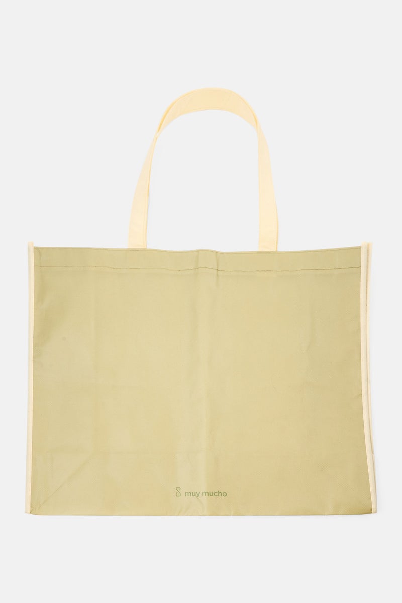 Muy Mucho Women Tote Bag 35 H x 45 L x 16 W cm, Green  - Image 2