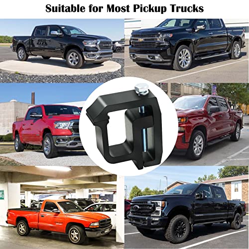 Sporthfish Mounting Clamp Tonneau Cover Clamps Truck Topper Camper Shell Clamps Truck Bed Camper Clip for Chevy Silverado Sierra 1500 2500 3500 for Dodge Ram 1500 2500 3500 for Ford F150 250 4PC Black - Image 5