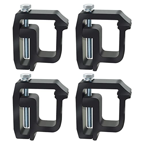 Sporthfish Mounting Clamp Tonneau Cover Clamps Truck Topper Camper Shell Clamps Truck Bed Camper Clip for Chevy Silverado Sierra 1500 2500 3500 for Dodge Ram 1500 2500 3500 for Ford F150 250 4PC Black - Image 1