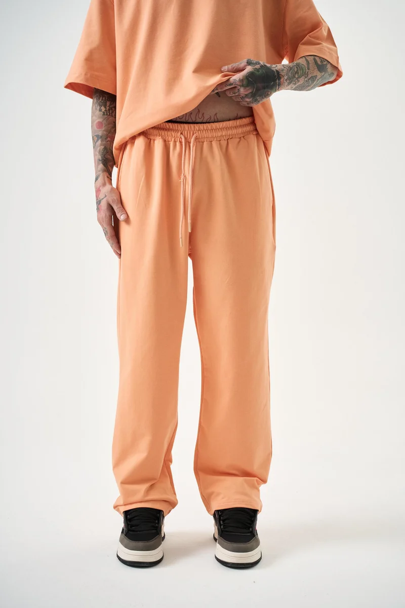 RESPIRE Men's Basic Baggy Sweatpants, Peach