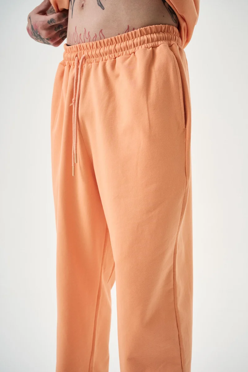 RESPIRE Men's Basic Baggy Sweatpants, Peach
