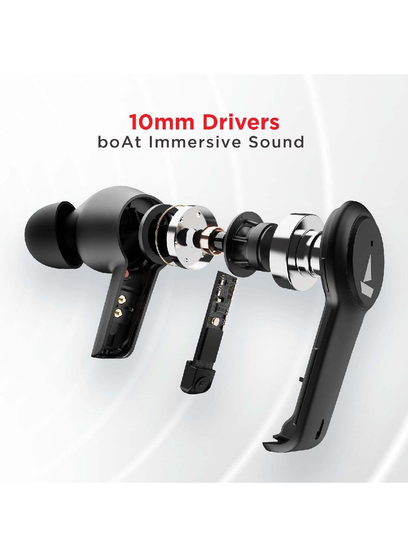 boAt Airdopes 411ANC With upto 17.5 Hours Playback And ASAP Charge Bluetooth Headset Black Storm - Image 4