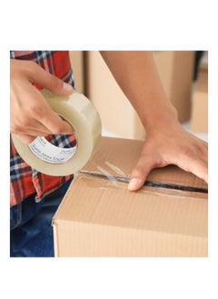 DESSINI Clear Packing Tape, 2 inches x 50 yards Strong Heavy Duty Packaging Tape for Sealing Parcel Boxes, Moving Boxes Houses, Large Postal Bags, Office Supplies [6 Rolls]  - Image 2