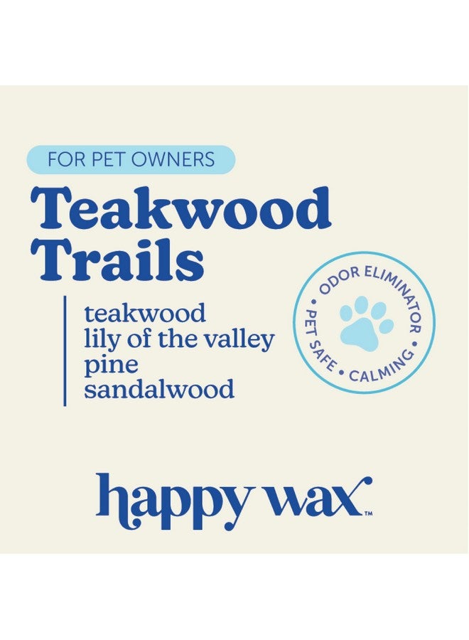 Happy Wax Happy Wax Teakwood Trails Wax Melts for Pet Owners - Odor Eliminating, Calming, Pet-Safe, Non-Toxic, Dye-Free, Perfect for Use with Wax Warmers - 4 oz Pouch  - Image 2