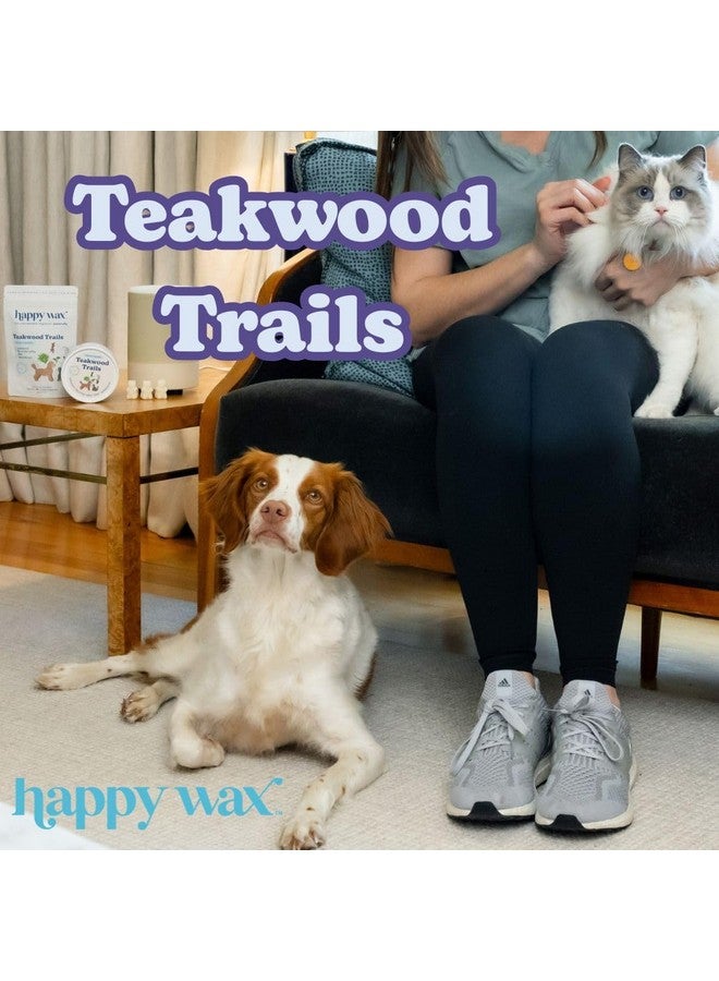 Happy Wax Happy Wax Teakwood Trails Wax Melts for Pet Owners - Odor Eliminating, Calming, Pet-Safe, Non-Toxic, Dye-Free, Perfect for Use with Wax Warmers - 4 oz Pouch  - Image 4