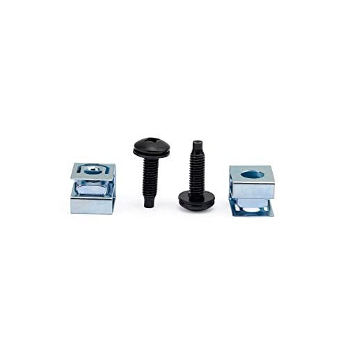 Startech.com StarTech 50Pack 1032 19mm Screws and Square Hole Clip Nuts for 19 or 10 Server Racks Cabinets and Enclosures Black and Silver TAA - Image 3