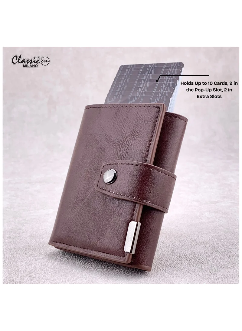 Classic Milano Classic Milano RFID Blocking Faux Leather Wallet for Men and Women | Card Holder Wallet Pop-up, Credit Card Holder for Men | Wallet for Men & Women’s Card Wallet