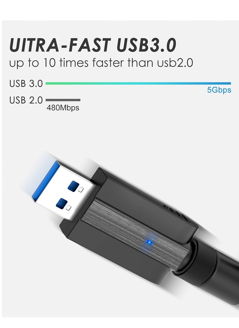 KASTWAVE - Wireless USB WiFi Adapter for PC, 1300Mbps Dual Band WiFi Dongle 2.4G/5G with USB 3.0, Wireless Network Adapter for Windows 11/10/8/7 and Mac OS X - Image 1