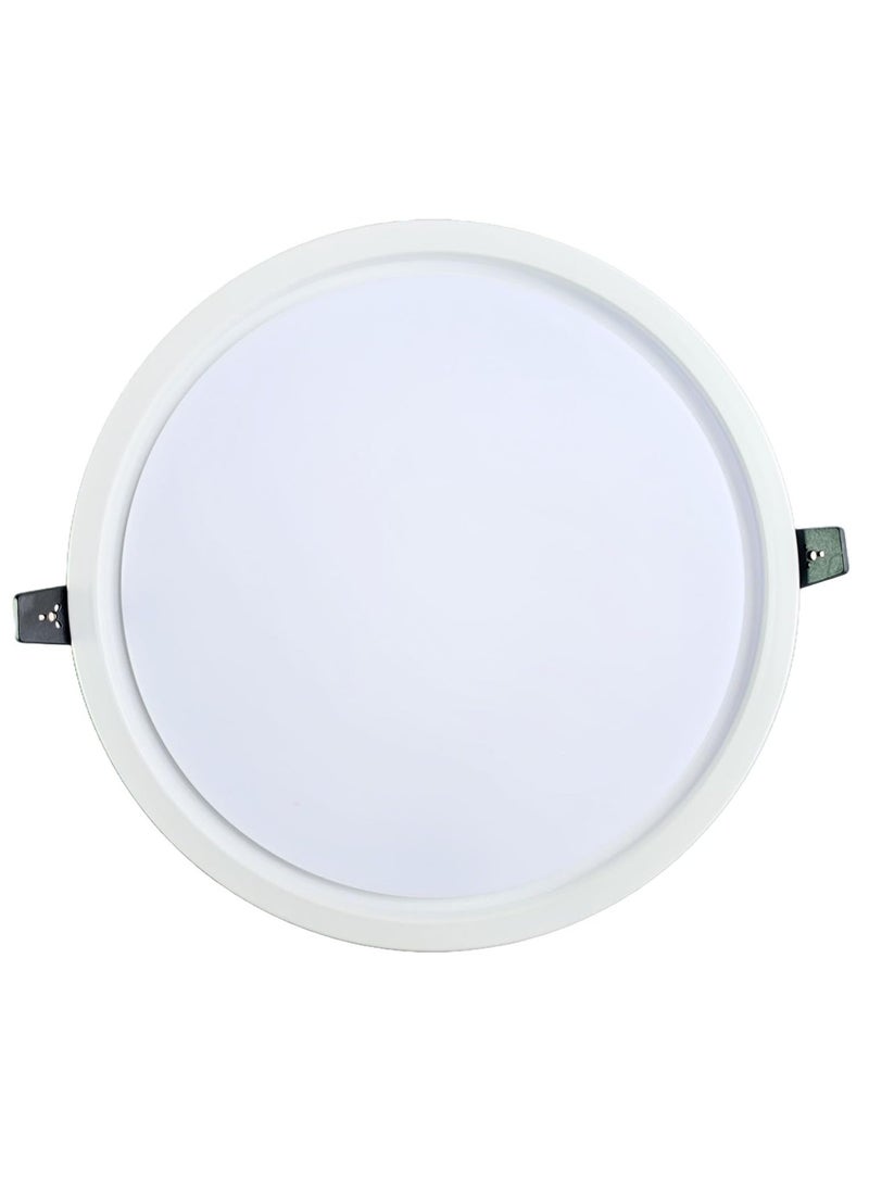 Narken 30W Warmwhite Twilight Dusk Color 3000K LED Power Saving Metal Body Back Lit Recessed Round Panel Ceiling Light Ultra Brightness Cutting Hole. - Image 1