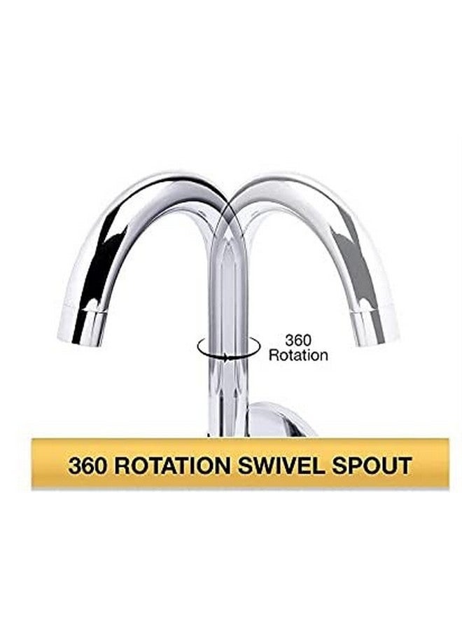 JAGGER صنبور جاجر توربو للمغسلة مع دوران 360 درجة وتدفق رغوي، صنبور نحاسي بتشطيب كروم، صنبور كامل من النحاس للمغاسل مع فلانج مجاني وشريط تفلون - Image 2