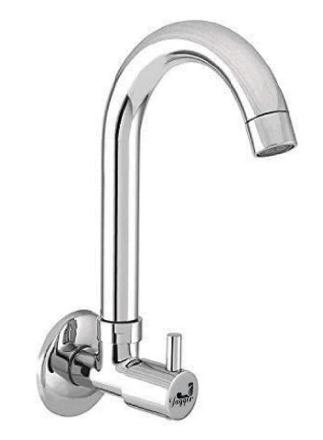 JAGGER صنبور جاجر توربو للمغسلة مع دوران 360 درجة وتدفق رغوي، صنبور نحاسي بتشطيب كروم، صنبور كامل من النحاس للمغاسل مع فلانج مجاني وشريط تفلون - Image 1