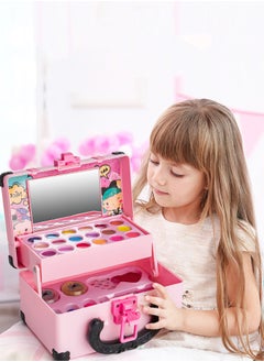 Joshberg Kids Makeup Kit for Girls,Cosmetic Beauty Set,Portable Makeup Kit with Storage Case,Washable and Nontoxic Cosmetic Toys for Little Girls  - Image 2