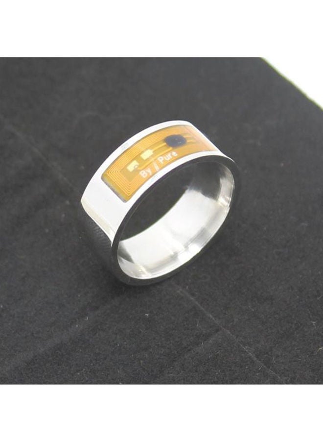 Multifunctional NFC Digital Ring (Size - 10) Silver/Gold