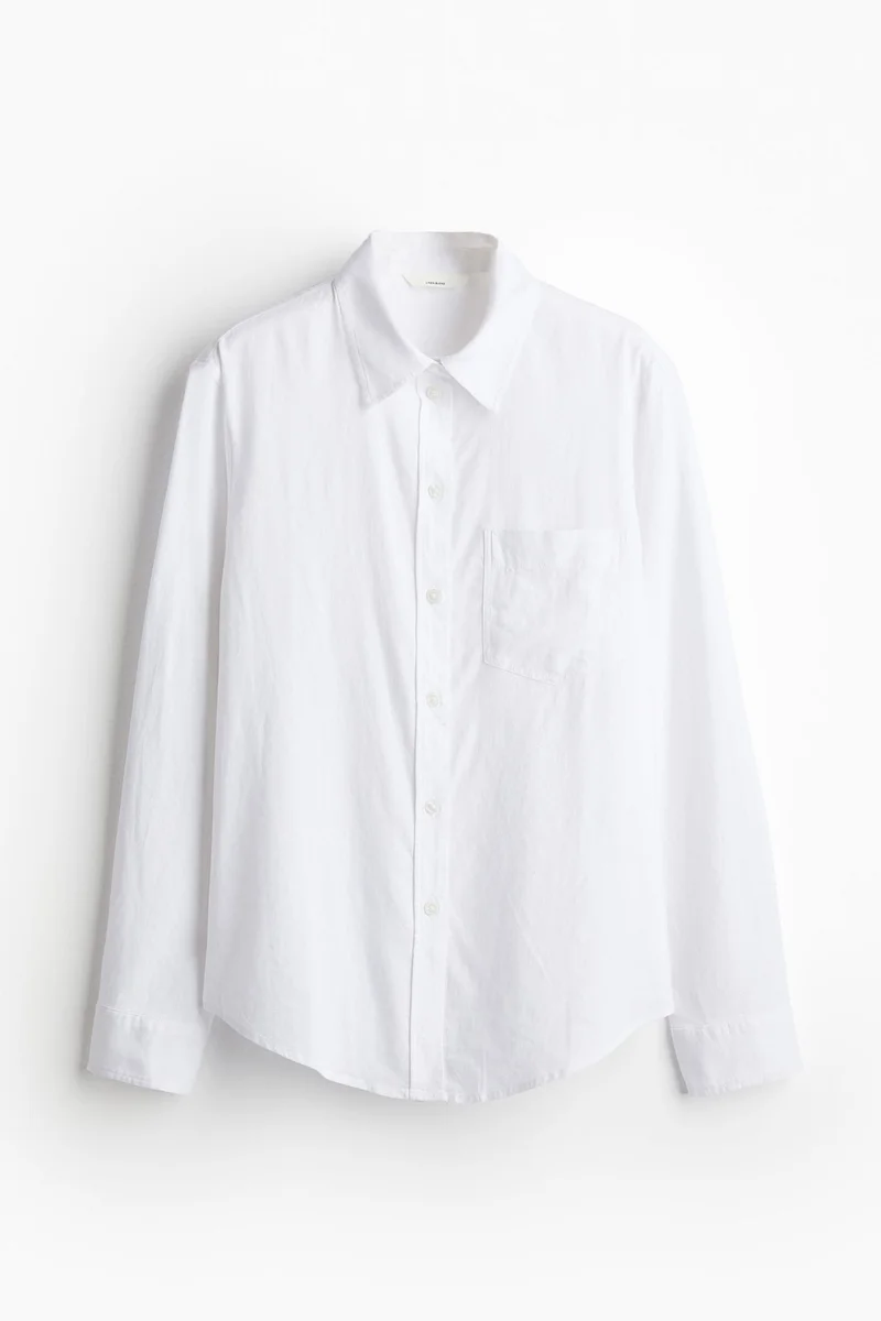 اتش اند ام Linen-Blend Shirt