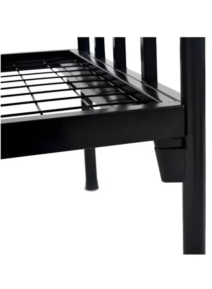 Package Two 2 Single Metal Bed Frame 90x190 cm – Heavy Duty Steel Bed for Adults, Staff, Hostel & Guest Room – Black Powder Coated Finish – Noise-Free, Strong & Easy to Assemble - Image 5