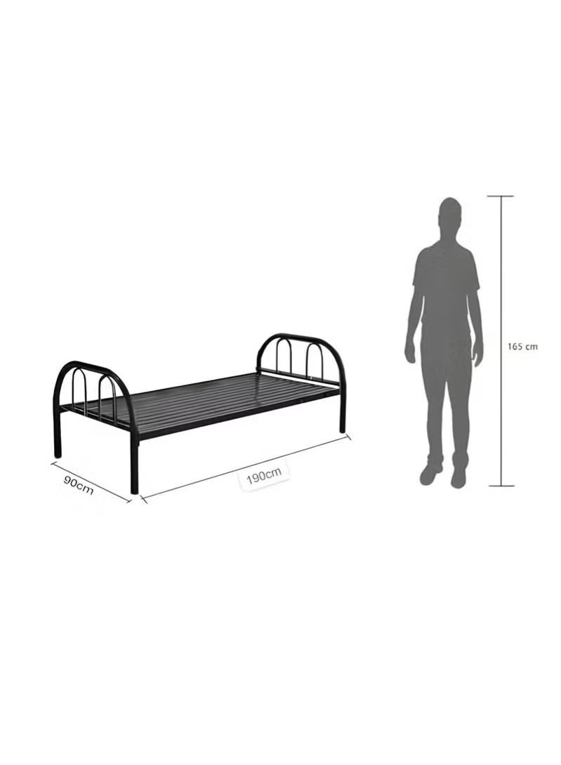 Package Two 2 Single Metal Bed Frame 90x190 cm – Heavy Duty Steel Bed for Adults, Staff, Hostel & Guest Room – Black Powder Coated Finish – Noise-Free, Strong & Easy to Assemble - Image 4