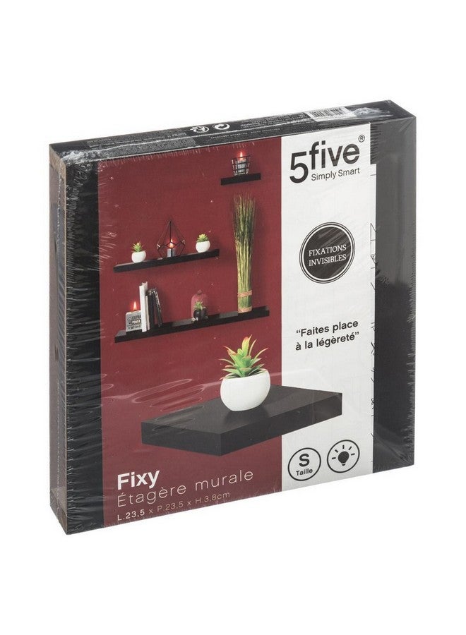 Five Simply Smart Fixy Invisible Fixation Wall Shelf Black 23.5 cm 138952A - Image 2