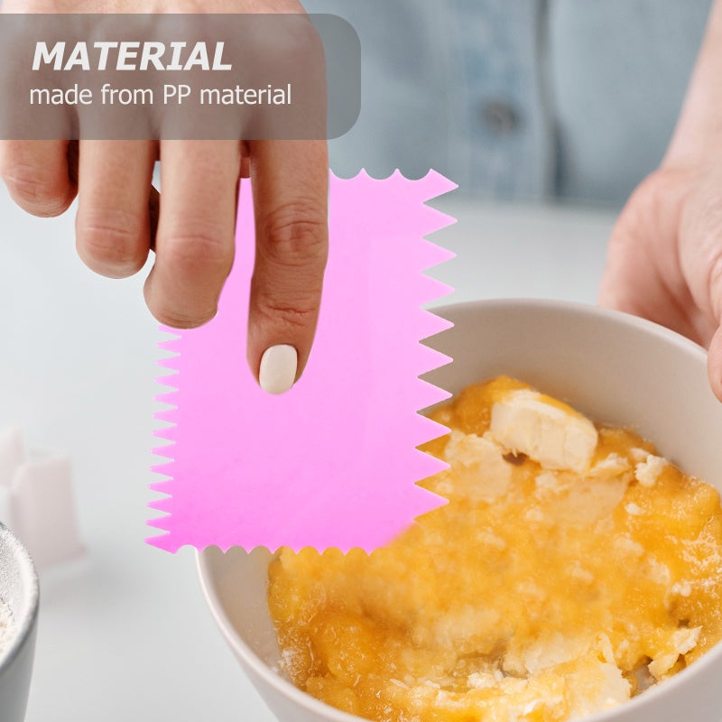 2 Sets Dough Bowl Scraper Cake Scraper Smoother Flexible Dish Scraper Dough Cutter Dough Scraper - Image 3