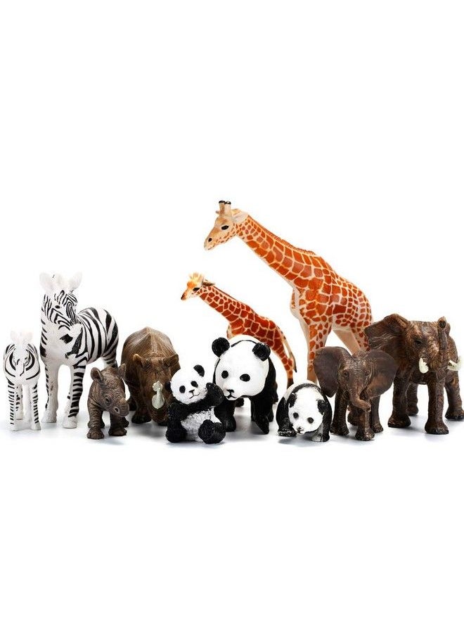 Generic - Safari Animals Figures Toys 20 Piece, Realistic Plastic Animals Figurines, African Zoo Wild Jungle Animals Playset With Elephant, Giraffe, Lion, Tiger For Kids Party Supplies Cake Topper - Image 1