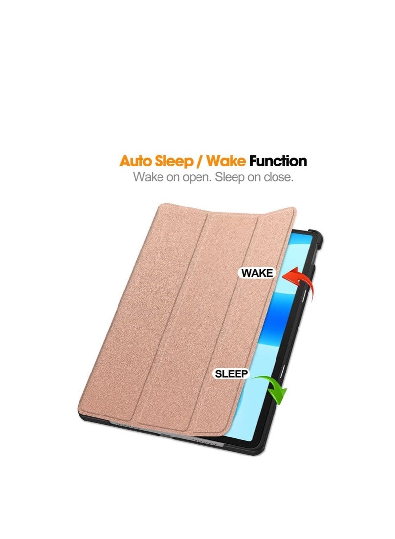 Case Folder Silicon Case for Huawei MatePad 11.5 (2024) BTK-W00 BTK-W09 Smart Lightweight Soft Protector with Shockproof Stand, Auto Sleep/Wake (Pink) - Image 4