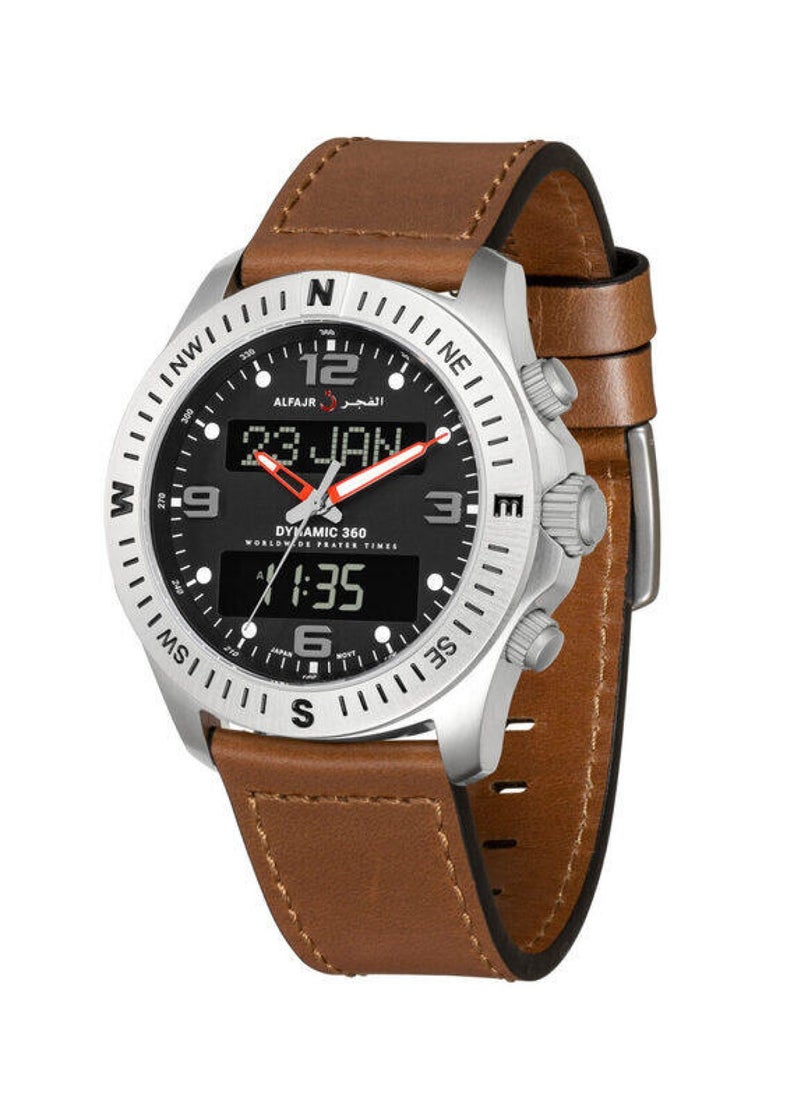 Al Fajr - Men Dynamic 360 Analog+Digital Leather Strap WH-24 - Image 1