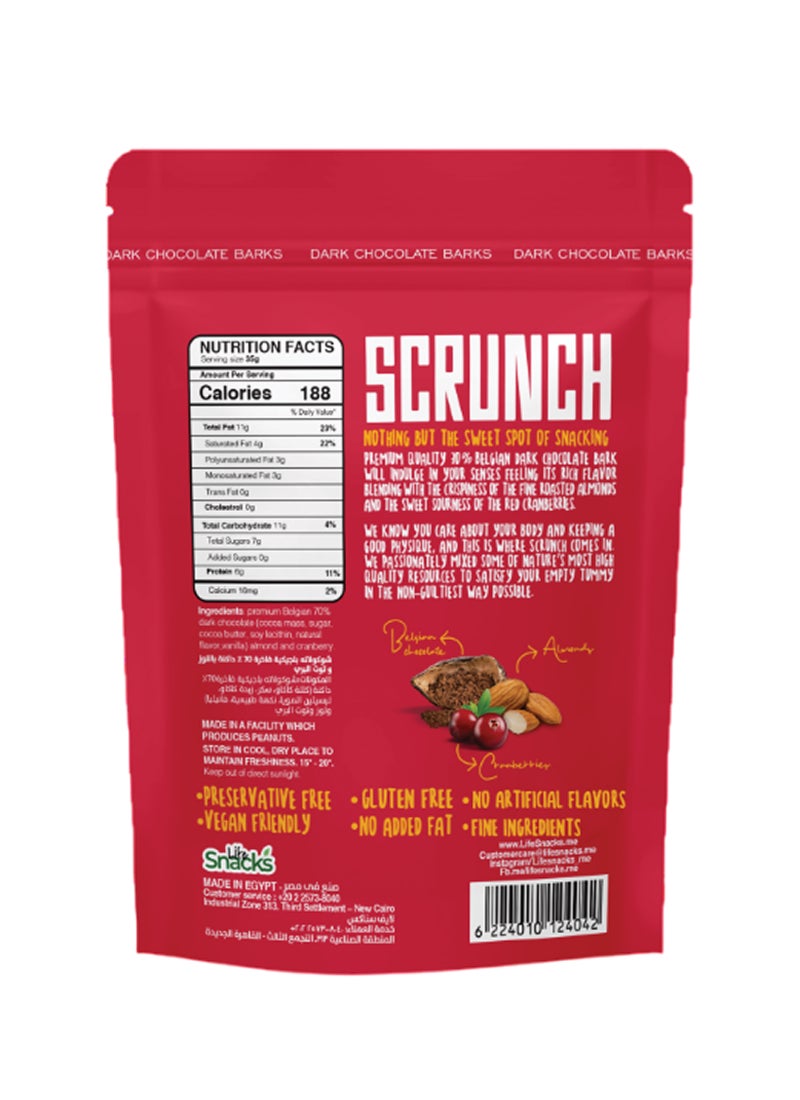 SCRUNCH Belgian Dark Chocolate Almond & Cranberry - Image 2