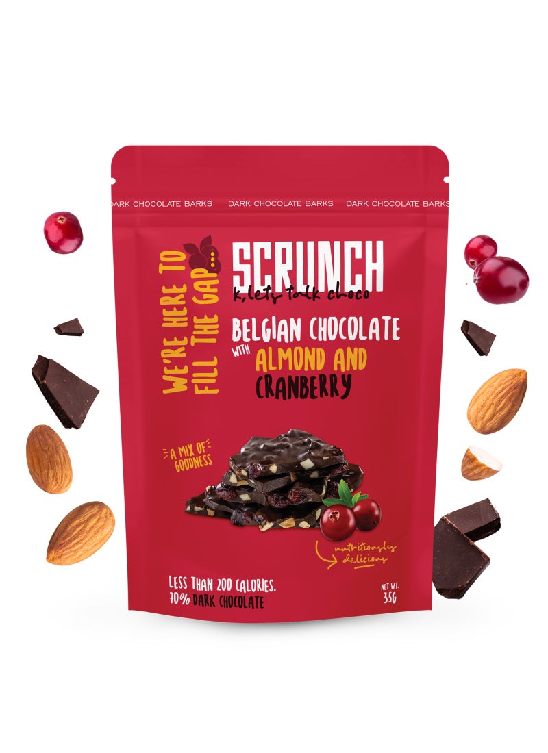 SCRUNCH Belgian Dark Chocolate Almond & Cranberry - Image 3