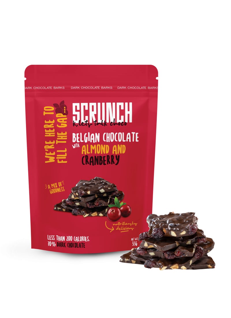 SCRUNCH Belgian Dark Chocolate Almond & Cranberry - Image 4