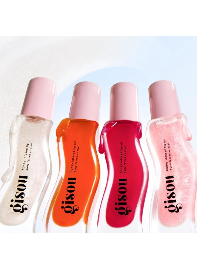 Gisou Honey Infused Lip Oil – Coconut Frost | Nourishing, Hydrating Glossy Lip Oil With Mirsalehi Honey | Non- Sticky Shine & Coconut Scent, 8Ml