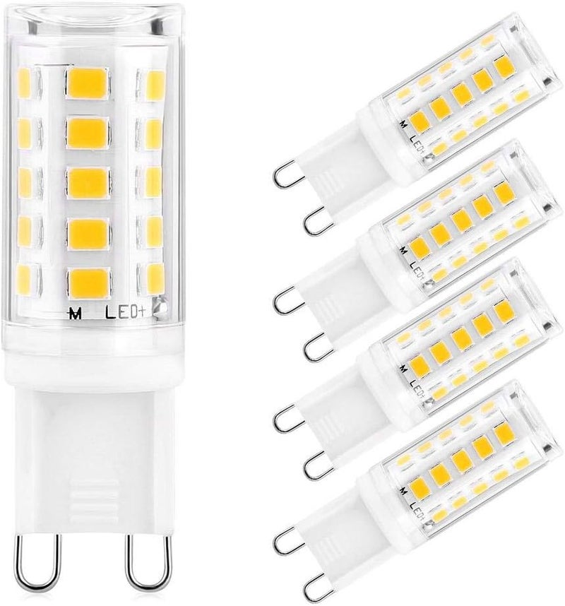 كلاراكو مجموعة من 5 مصابيح LED بقاعدة G9، 230 فولت، غير قابلة للتعتيم، مصابيح ذرة للإضاءة السقفية وتحت الخزائن - Image 1