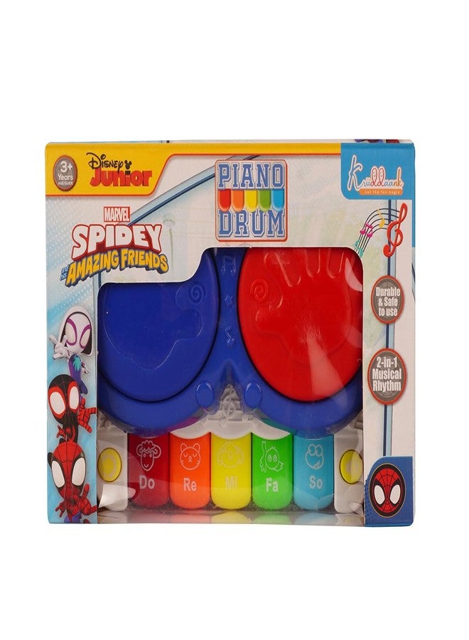 Kriiddaank Spiderman Theme Drum and Piano - Interactive Music Toy Superhero Kit | Fun & Educational Toy for Kids | Safe, Engaging & Interactive Play - Image 5